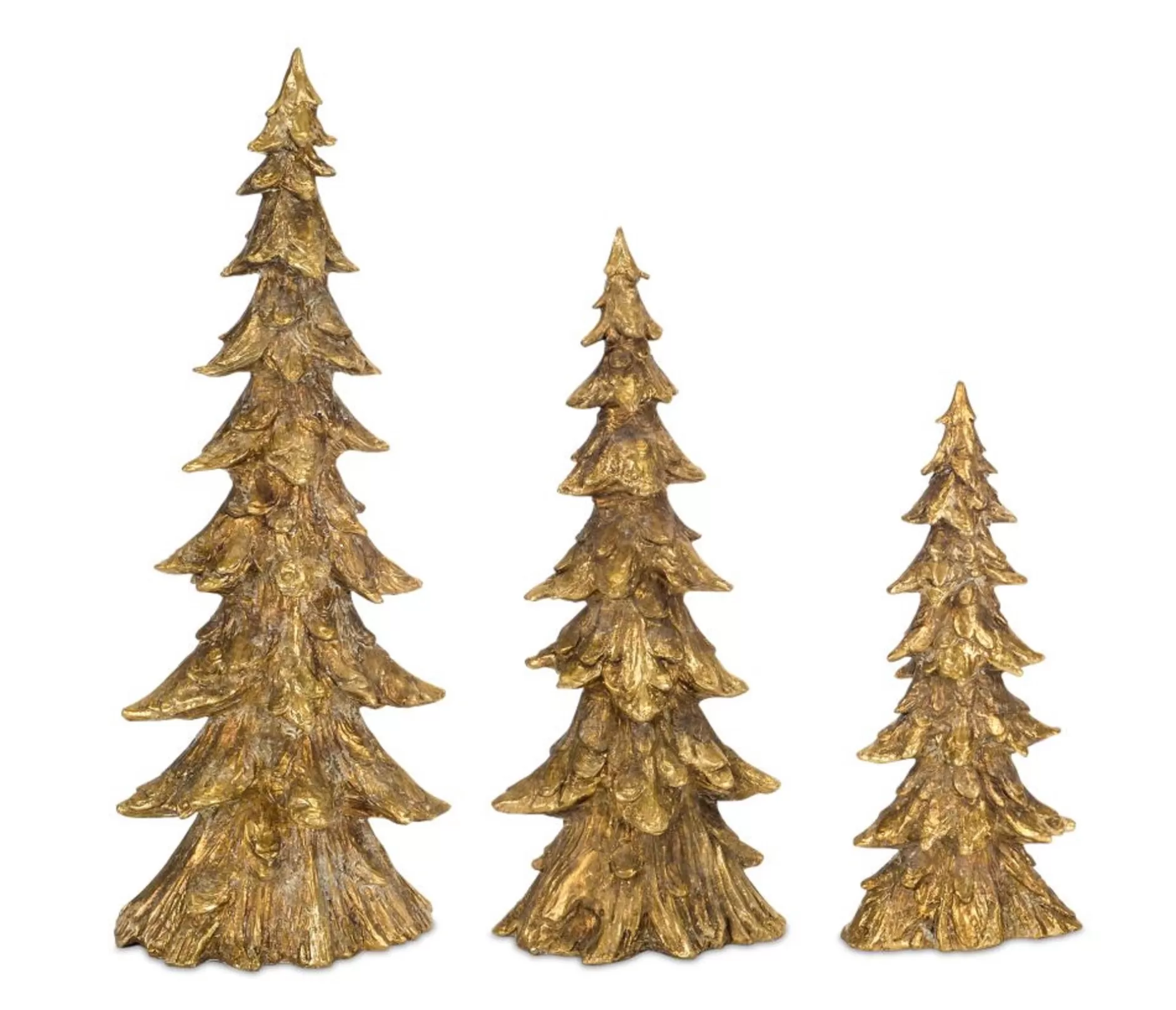 Fashion Set Of 3 Rustic Brown Antique Style Christmas Holiday Decor Tree 20.5" Colorful