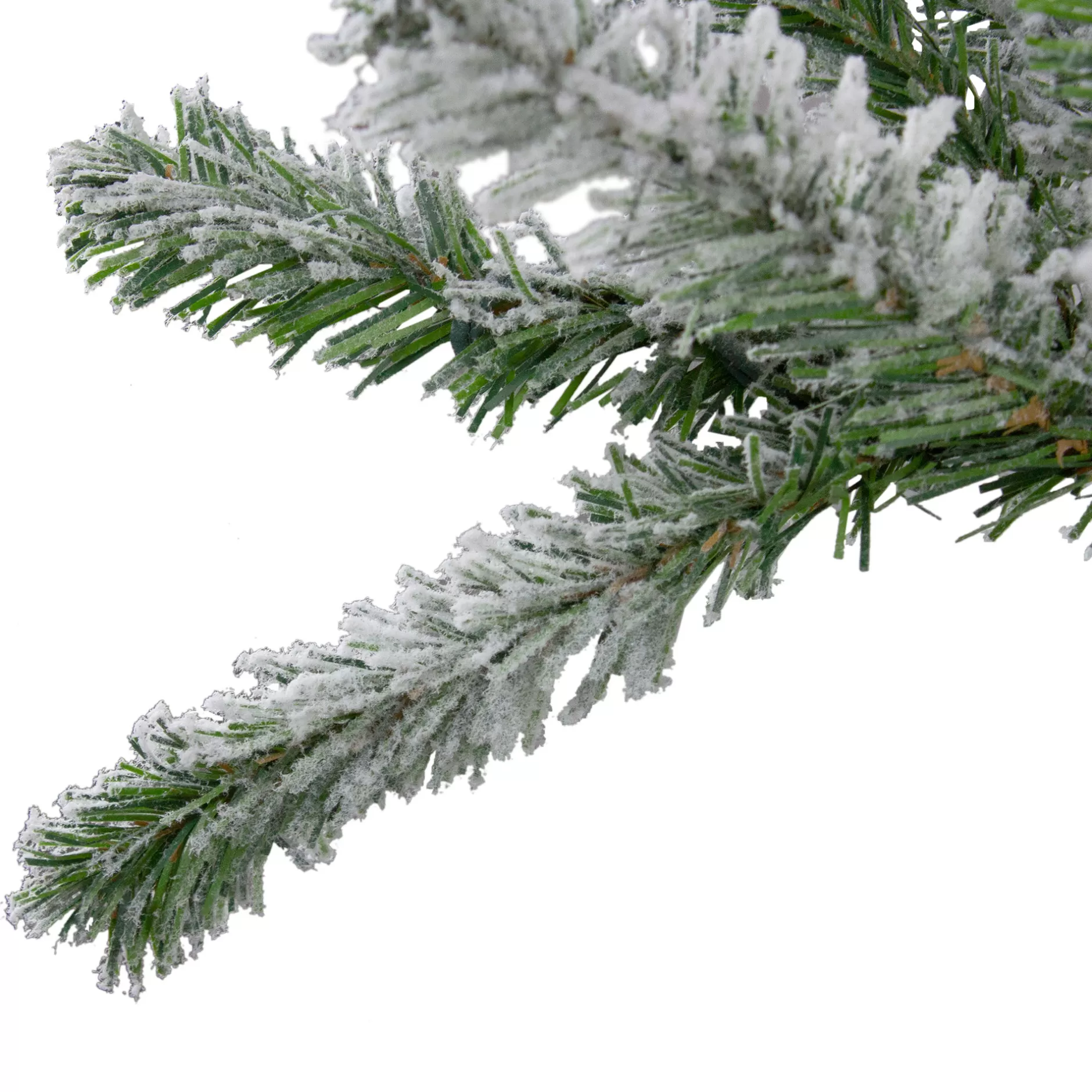 Hot Set Of 3 Slim Flocked Alpine Artificial Christmas Trees 6' - Unlit Alpine