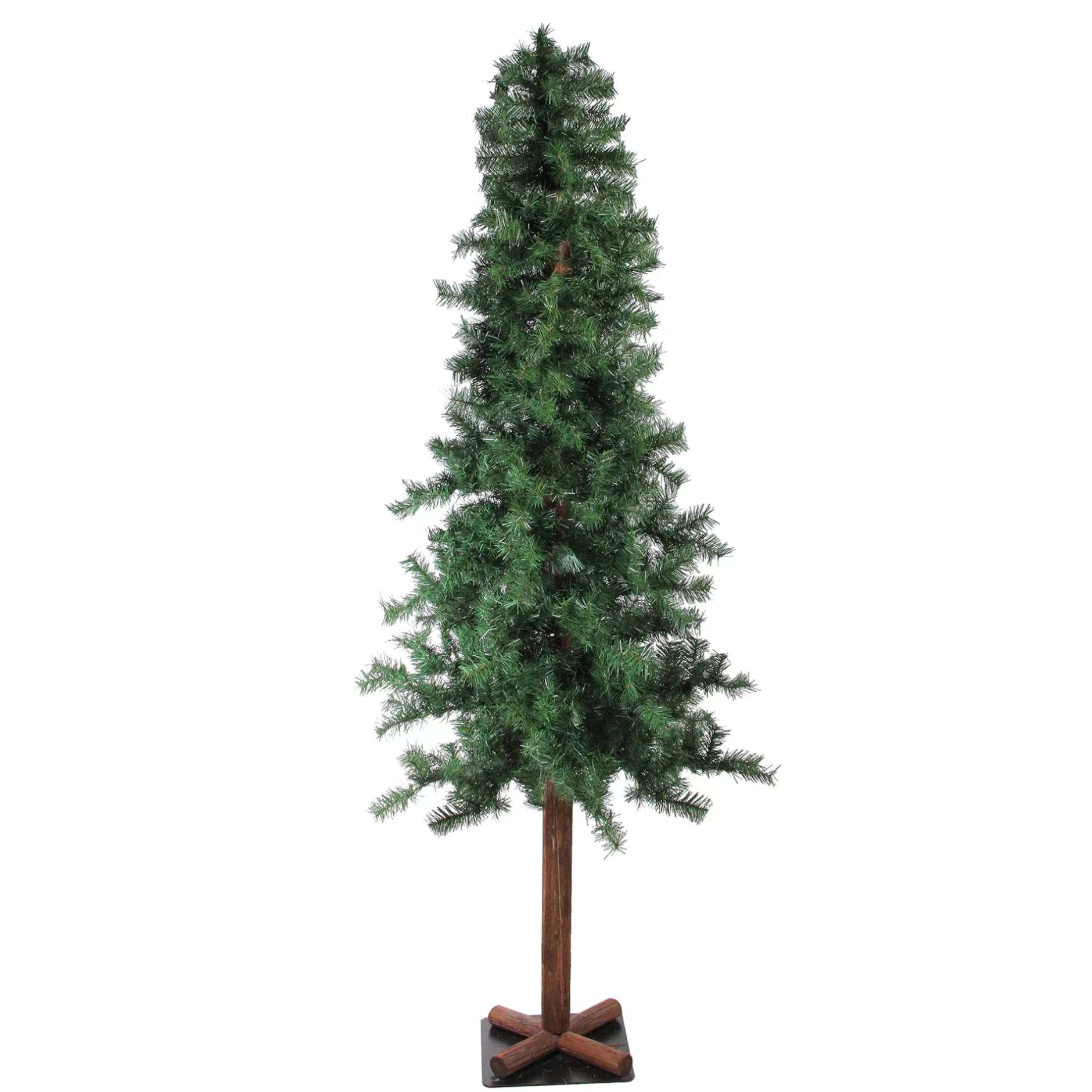 Cheap 7' Slim Traditional Woodland Alpine Artificial Christmas Tree – Unlit Alpine