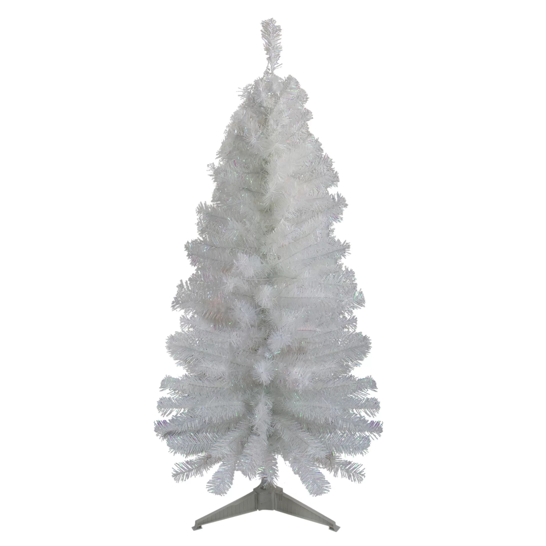 Flash Sale 4' Slim White Tinsel Artificial Christmas Tree - Unlit Colorful