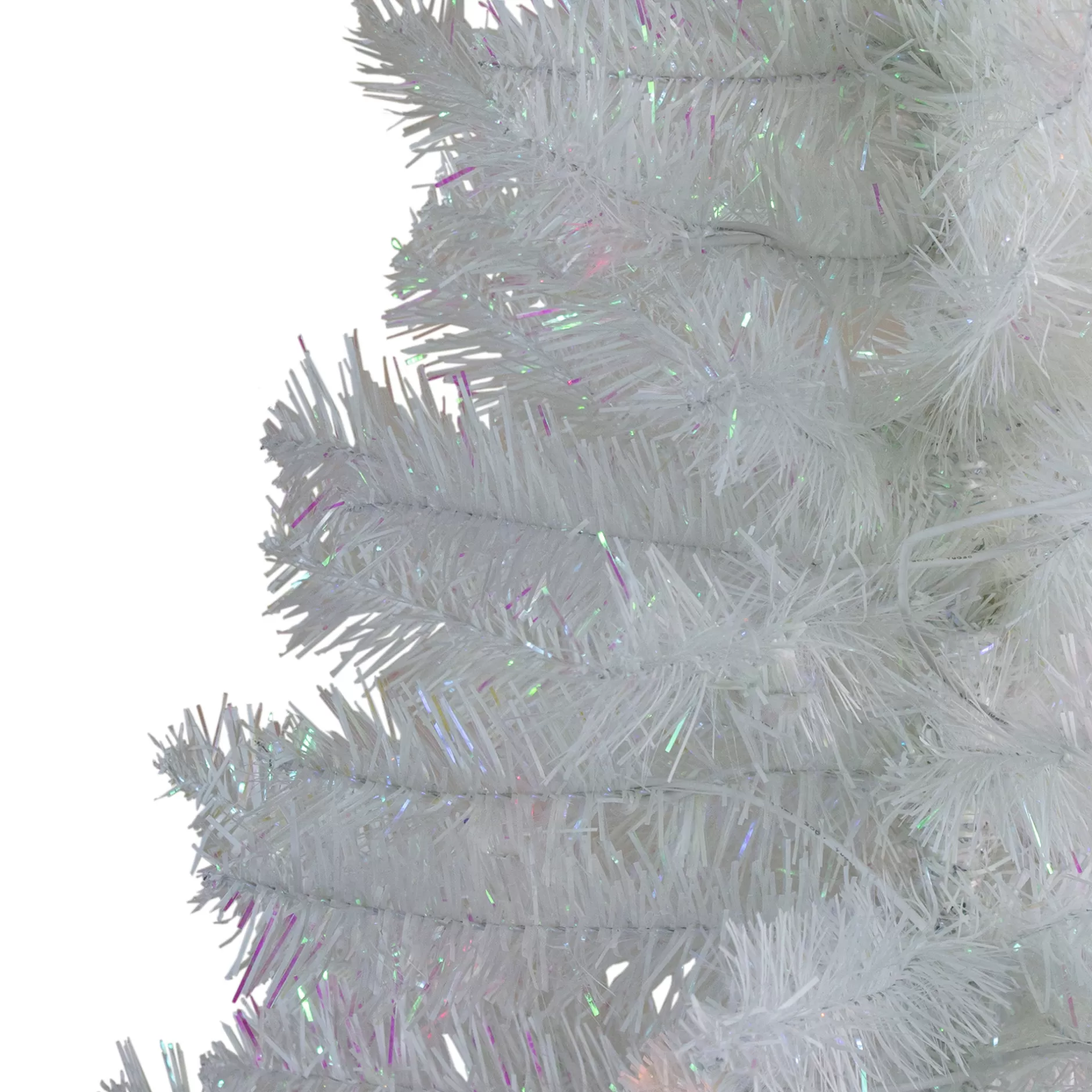 Flash Sale 4' Slim White Tinsel Artificial Christmas Tree - Unlit Colorful