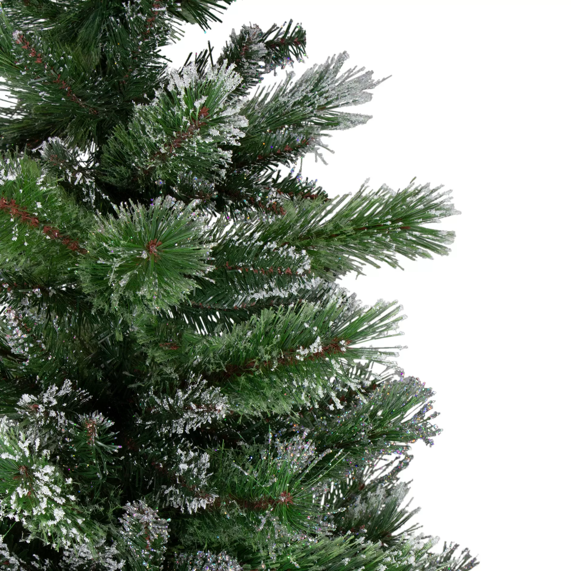 Online 6' Snowy Mixed Montana Pine Artificial Christmas Tree - Unlit Flocked