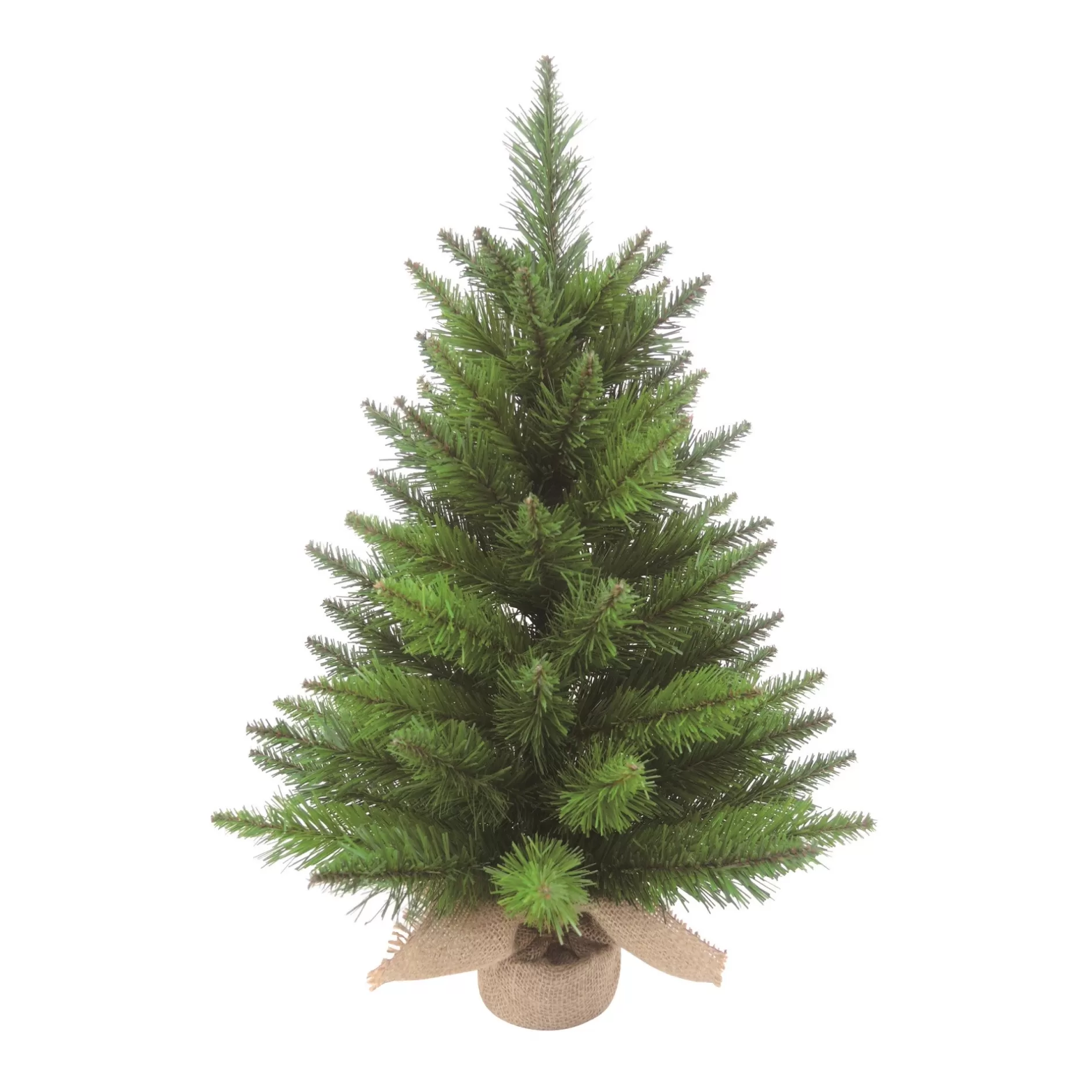 Fashion 2' Spruce Artificial Christmas Tree In Burlap Base, Unlit Potted