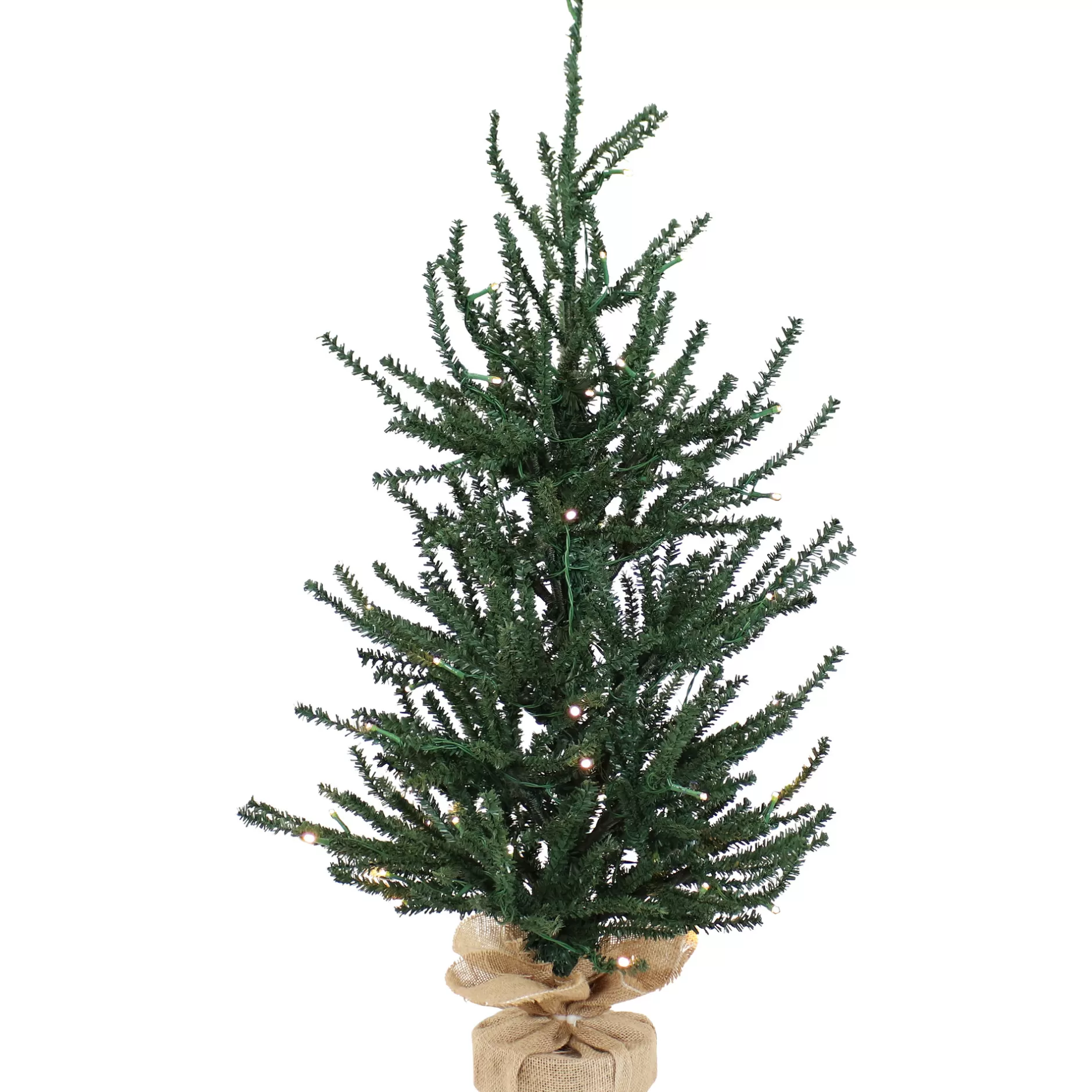 Best Sunnydaze 3-Foot Tall Festive Pine Pre-Lit Artificial Christmas Tree Pre-Lit