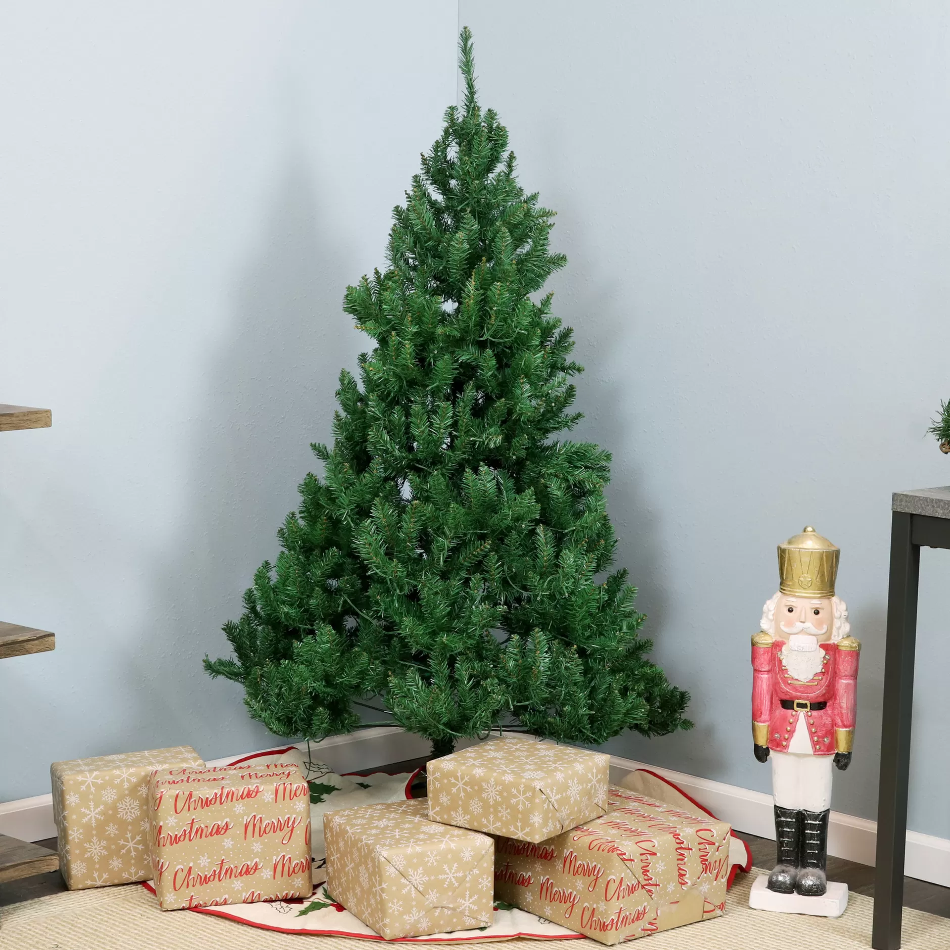 Best Sale Sunnydaze Indoor Pre-Lit Faux Tannenbaum Slim Evergreen Christmas Tree With Hinged Branches And Warm White Lights - 5' - Green Pre-Lit