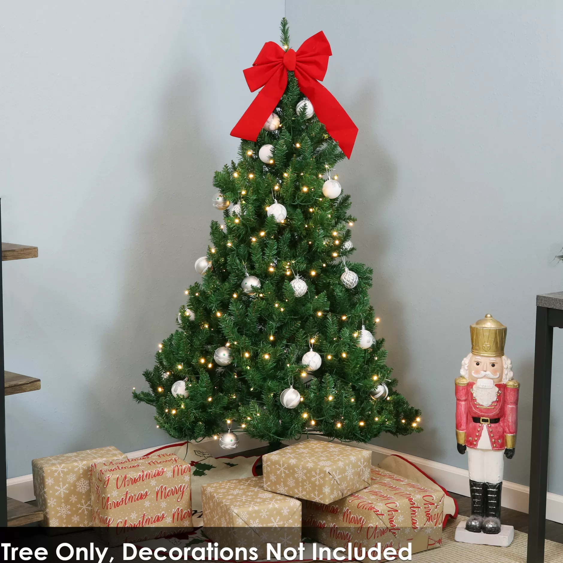 Best Sale Sunnydaze Indoor Pre-Lit Faux Tannenbaum Slim Evergreen Christmas Tree With Hinged Branches And Warm White Lights - 5' - Green Pre-Lit
