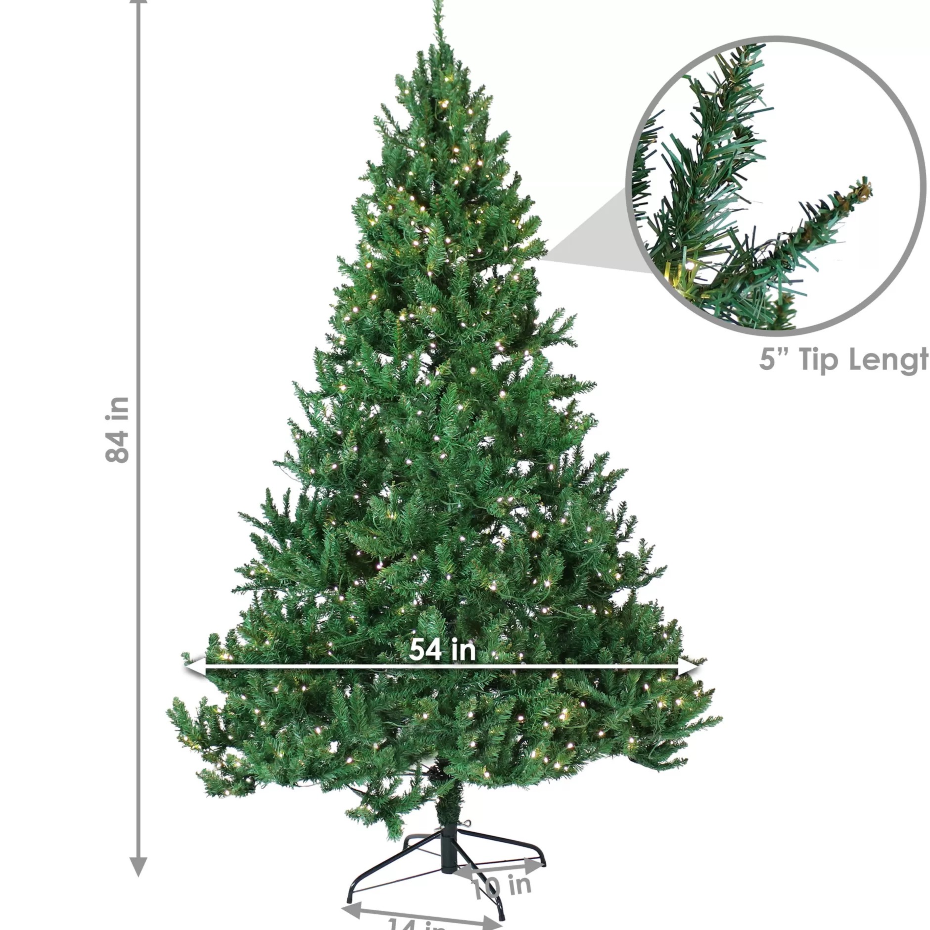 Online Sunnydaze Indoor Pre-Lit Faux Tannenbaum Slim Holiday Evergreen Christmas Tree With Hinged Branches And Warm White Lights - 7' - Green Pre-Lit