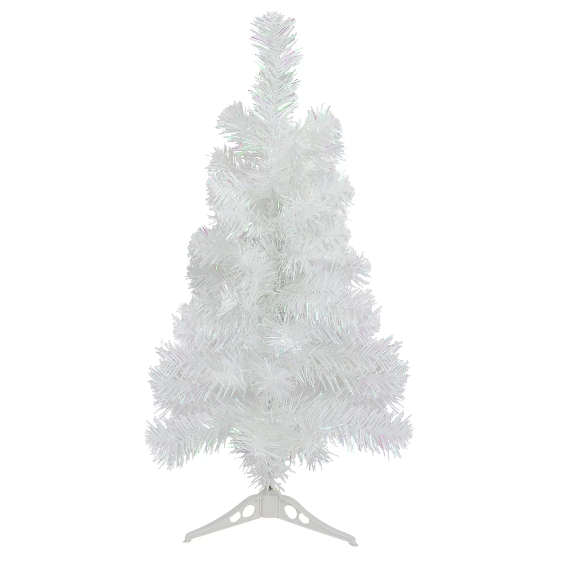 Cheap 2' White Iridescent Pine Artificial Christmas Tree - Unlit Colorful