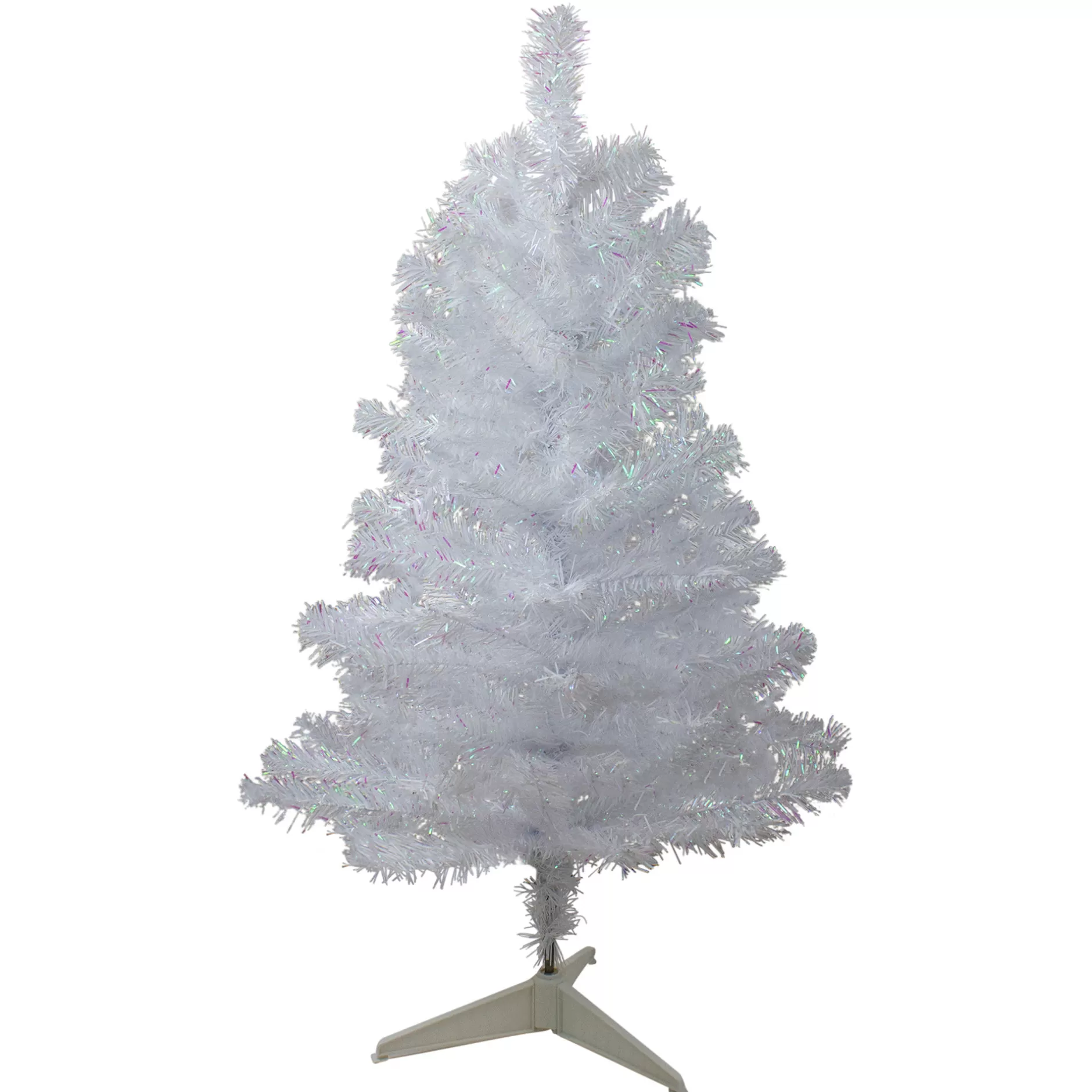 Store 3' White Iridescent Pine Artificial Christmas Tree - Unlit Colorful