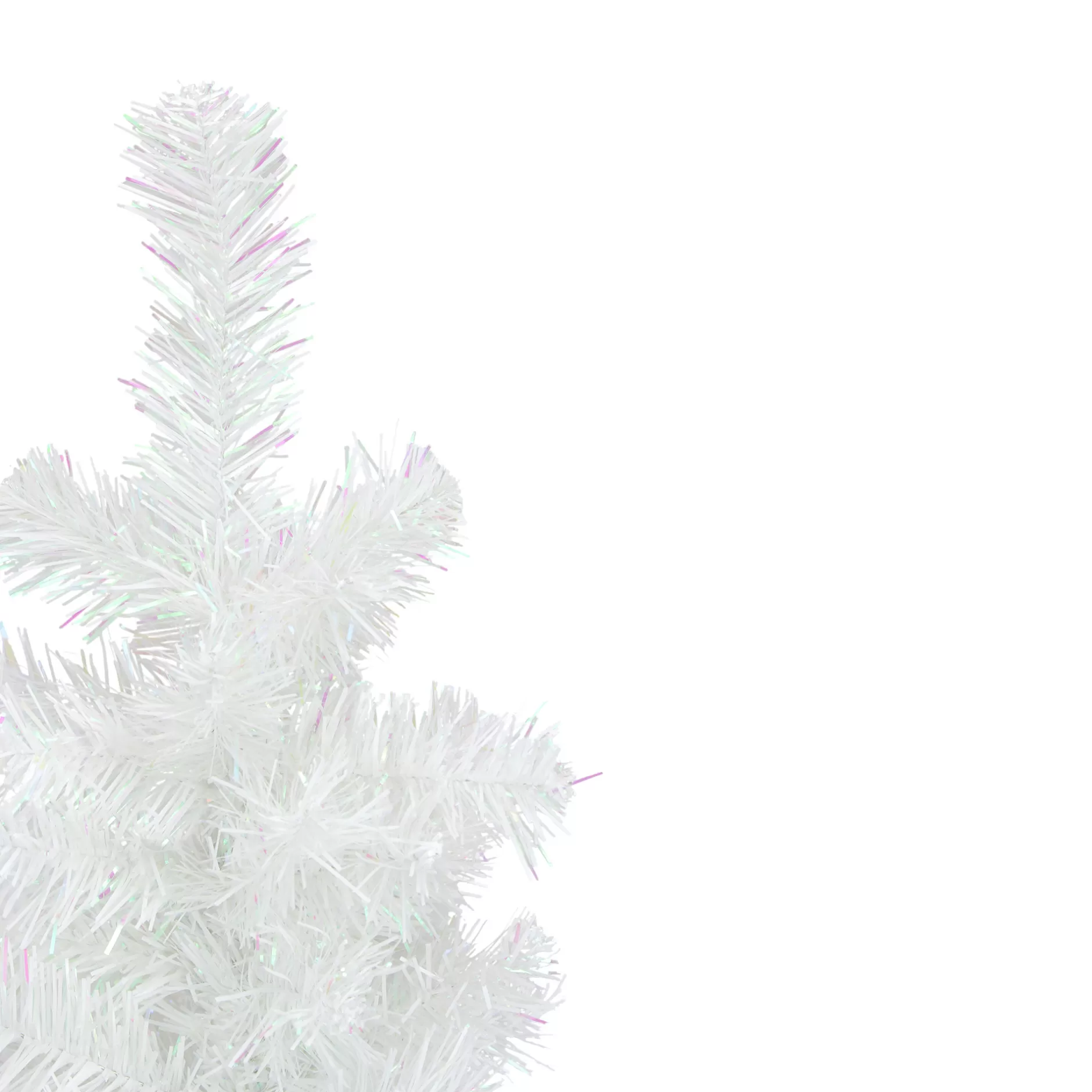 Cheap 2' White Iridescent Pine Artificial Christmas Tree - Unlit Colorful