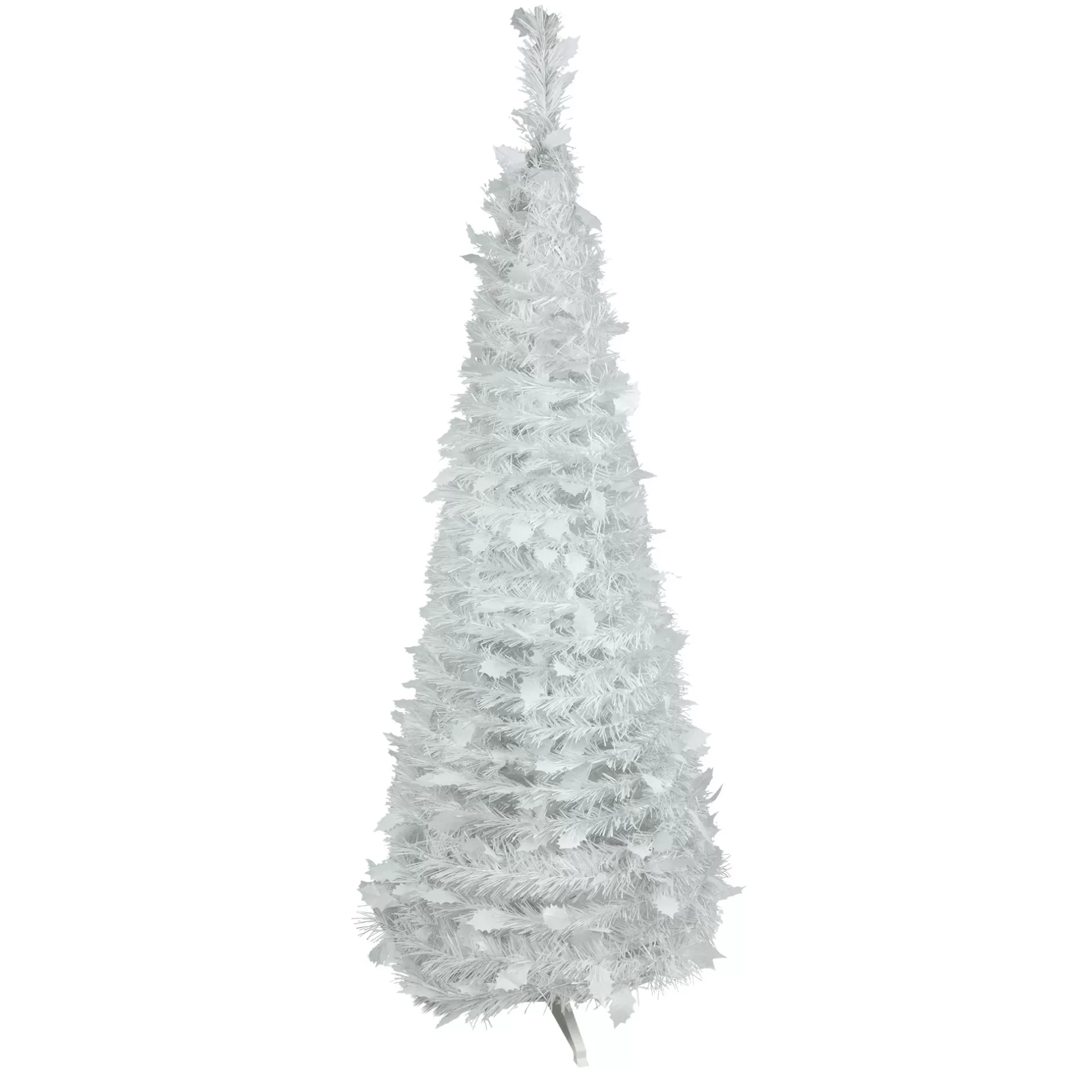 Cheap 6' White Tinsel Pop-Up Artificial Christmas Tree, Unlit Pop Up